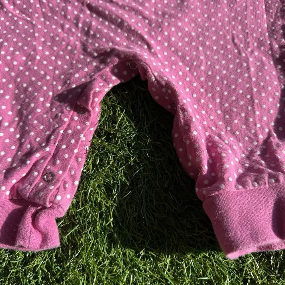 Vintage Y2K Winnie the Pooh Baby Size 18 Months One Piece‎ Romper Pink Polka Dot